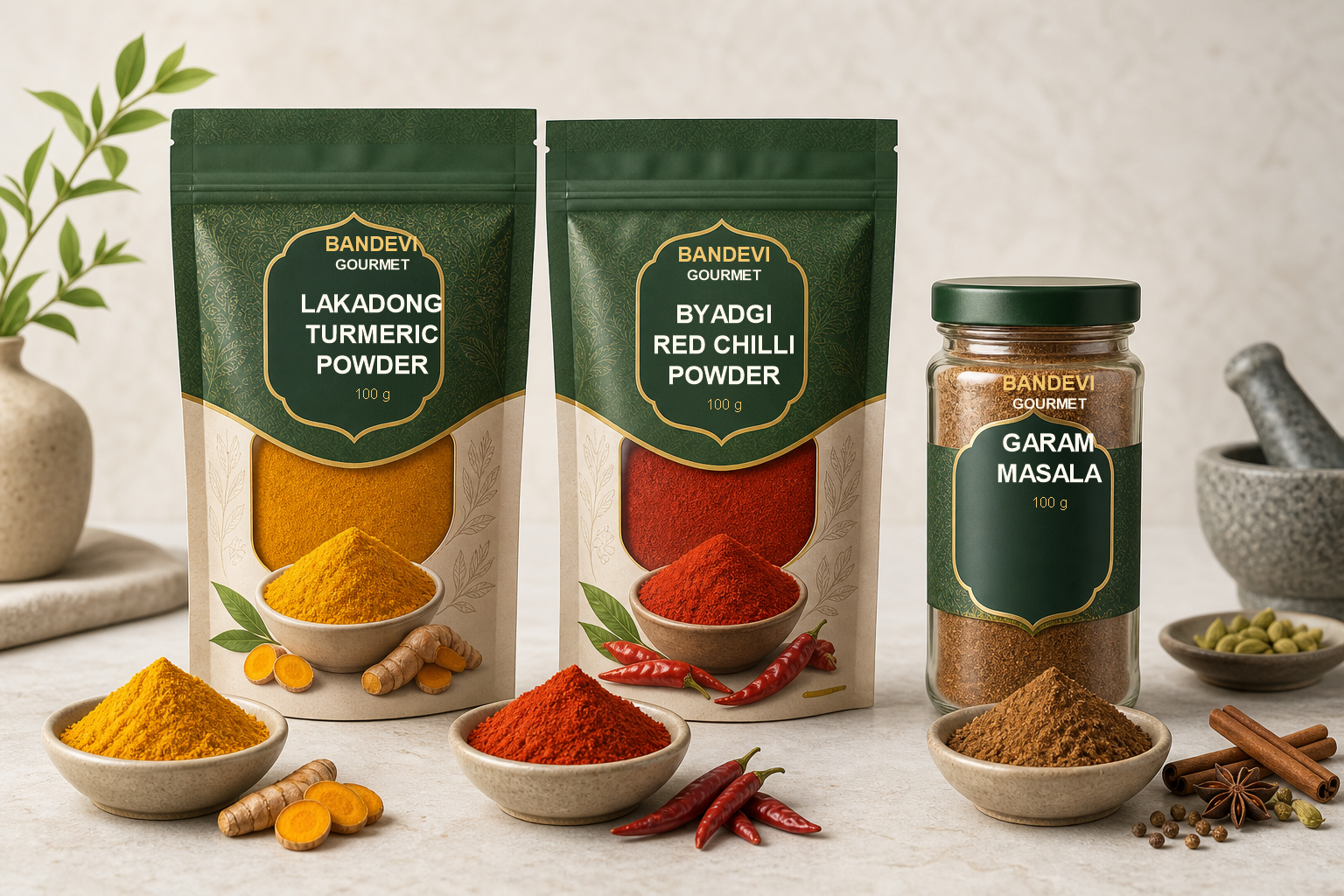 BandEvi Gourmet masala range promotional slide