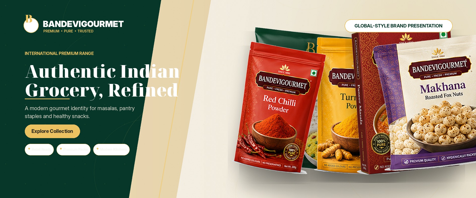 BandEvi Gourmet premium Indian grocery range