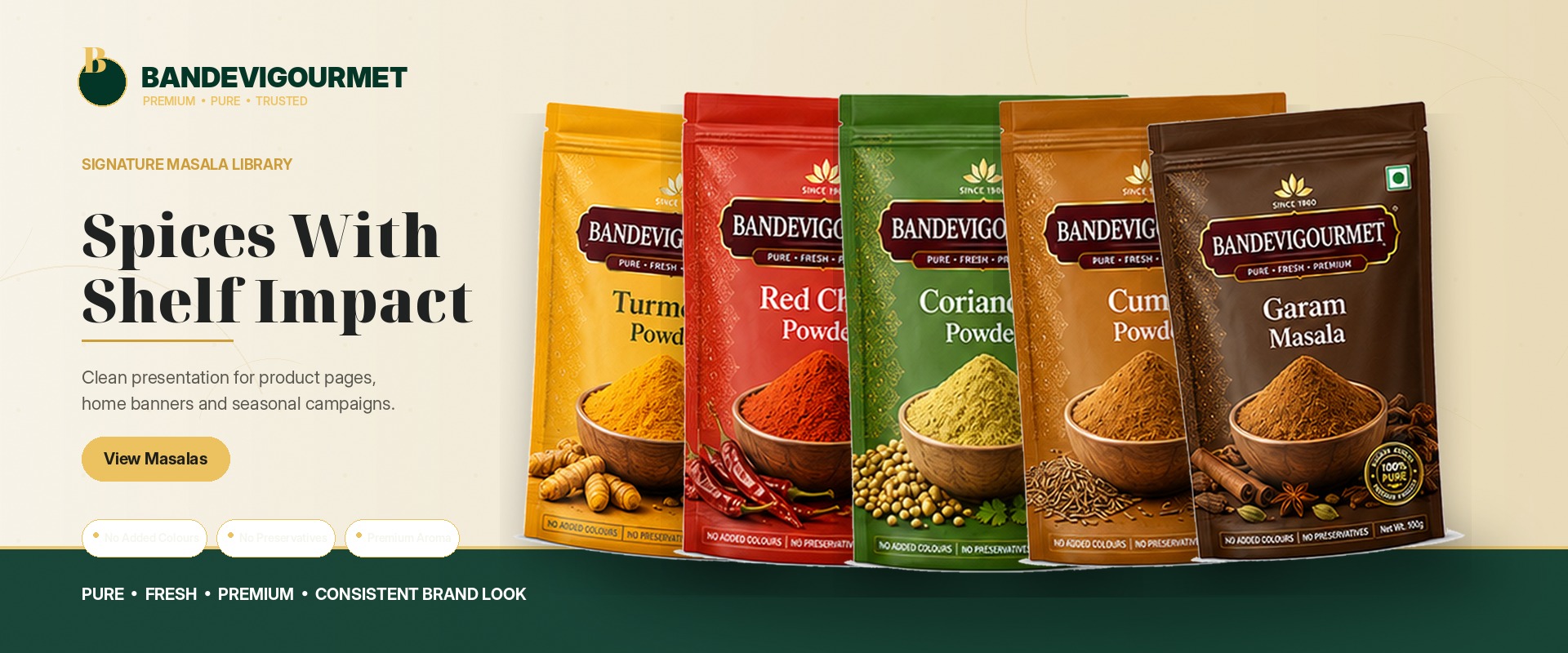 BandEvi Gourmet signature masala library